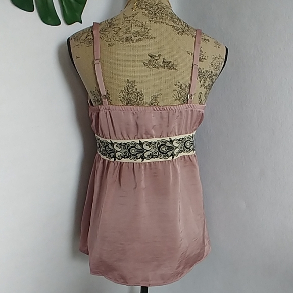 Xhilaration Zipper Front Camisole Mauve Blouse Top - Picture 4 of 5